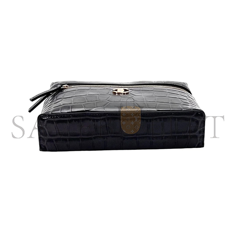 CHANEL MASTER TRENDY HANDLE SLIM VANITY CALFSKIN CROCODILE EMBOSSED GREY AP5347 (23*15*5cm)